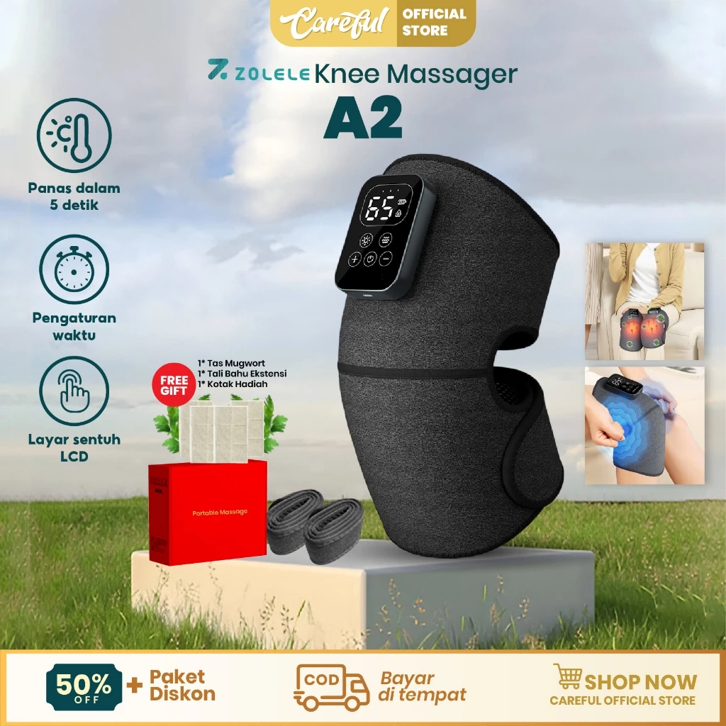 Zolele A2 Alat pijat lutut/Pemanas Listrik Lutut Pad Perangkat Terapi/Nyeri Lutut Multifungsi Herbal