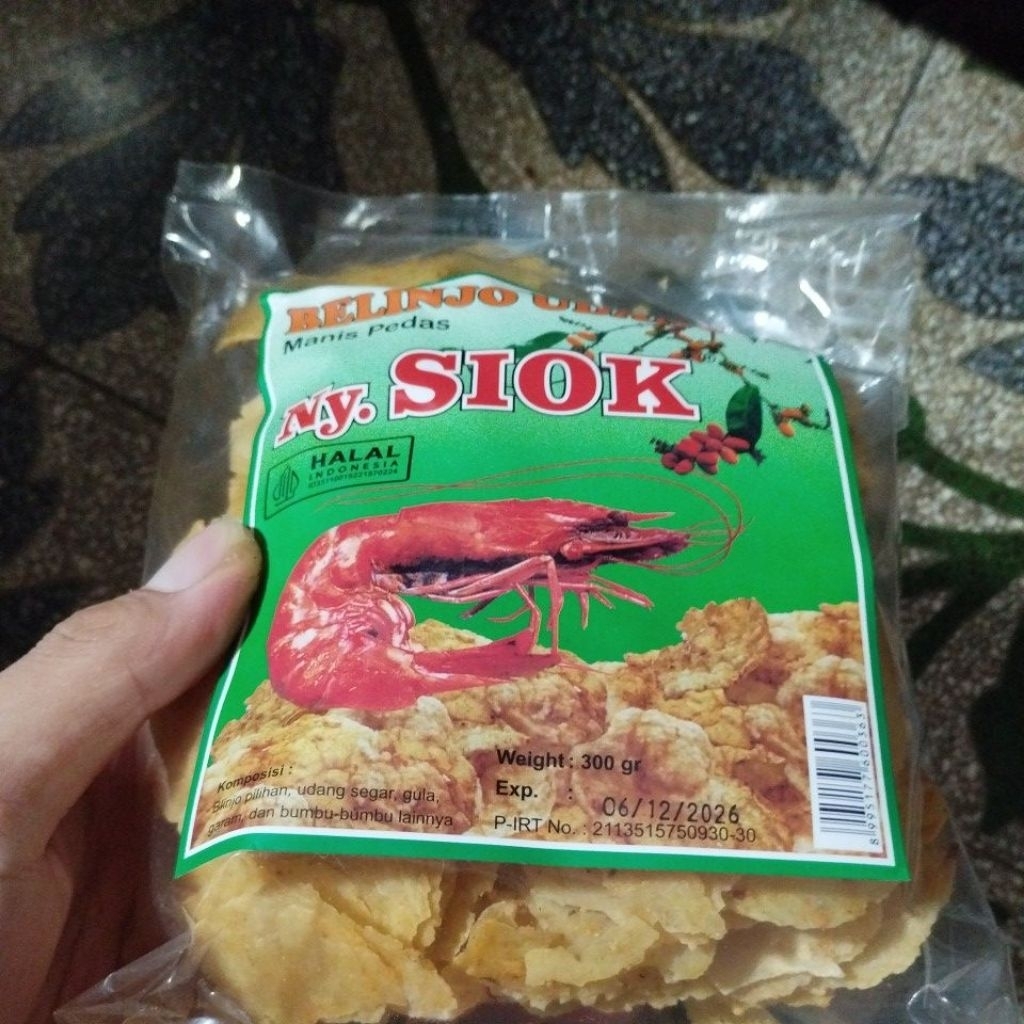 Blinjo udang pedas Manis Ny. SIOK original Pecahan (FREE BUBLE & DUS)