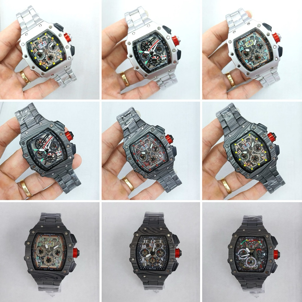 JAM TANGAN PRIA RM STAINLES STELL CRONO