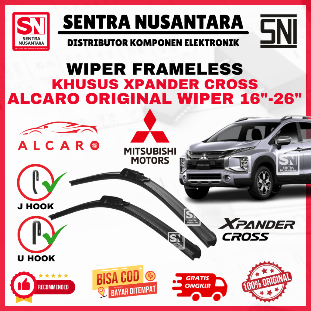 Wiper Mobil Mitsubishi XPANDER CROSS ALCARO ORIGINAL | Wiper Kaca Mobil Mitsubishi Xpander Cross Mod