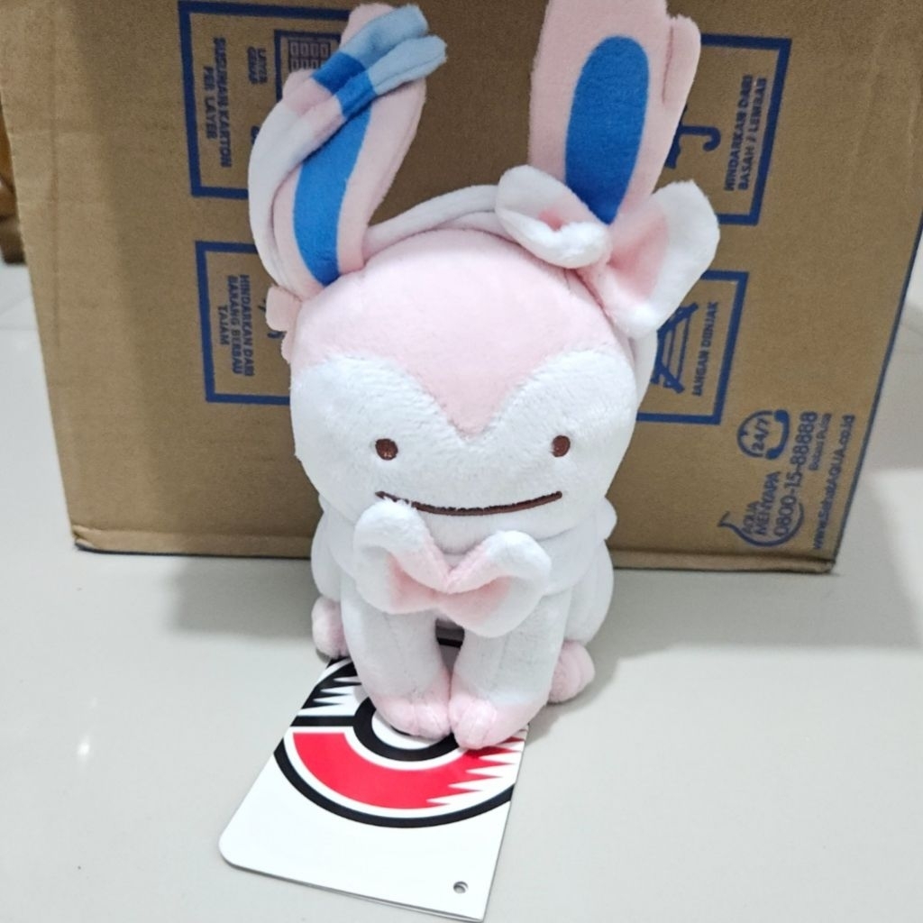 Ditto as Sylveon Pokemon Center Plush Plushies Boneka