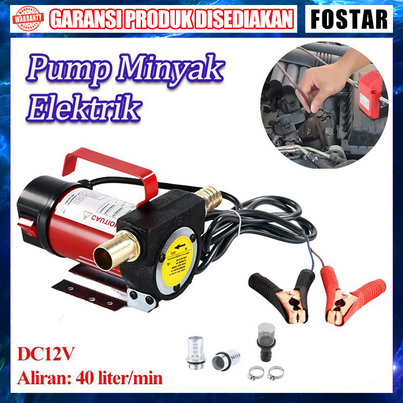Pompa Minyak Stanlis DC 12Volt 24Volt 220Volt Solar Elektrik Diesel Transfer Oil Pump 50L/Min