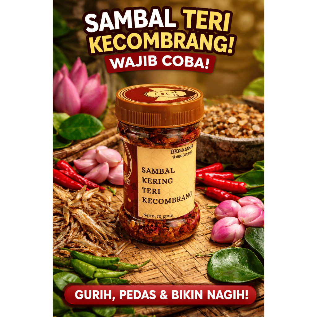 Sambal Mbok Lin Varian Sambal Kering Teri Kecombrang