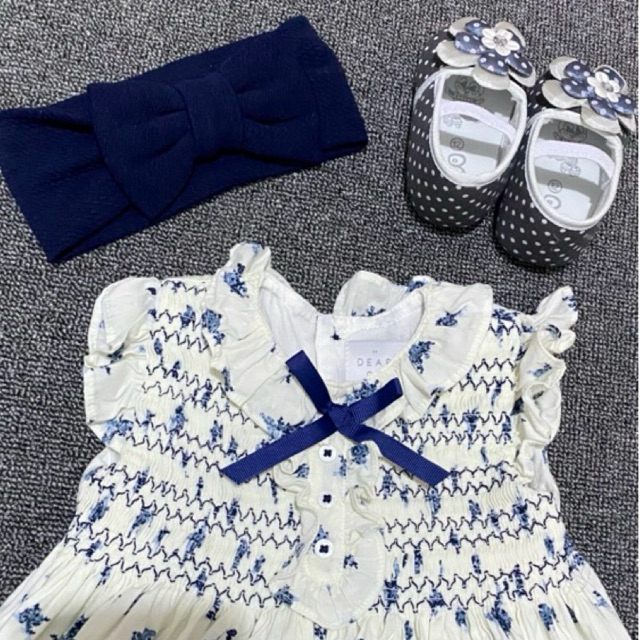 PRELOVED DEAR GG Maggie Dress | White Navy