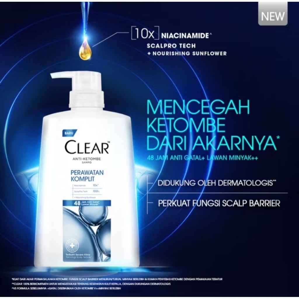 Clear Shampoo Perawatan Komplit Anti Ketombe 1200 1200ml 1200 ml