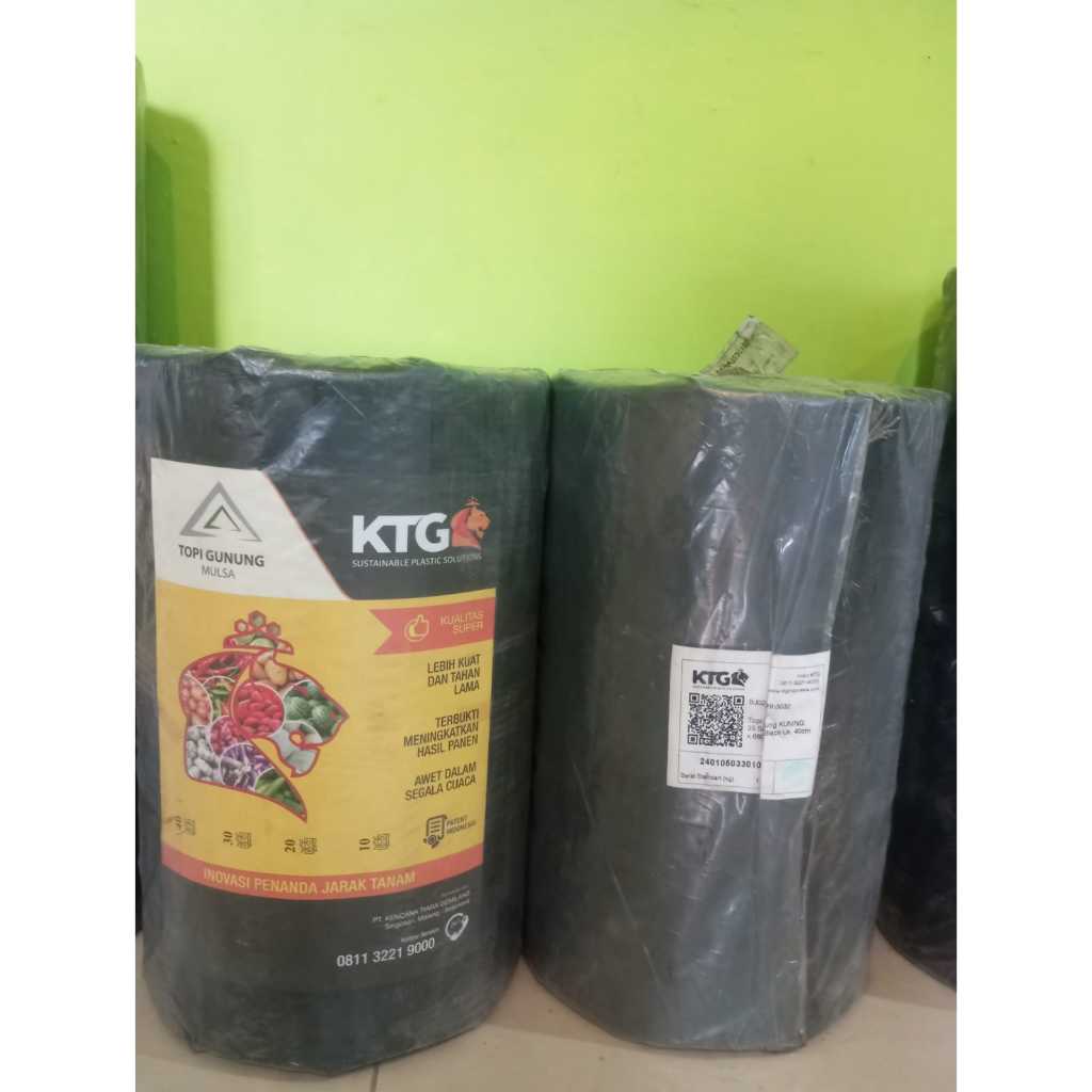 Plastik Mulsa TOPI GUNUNG Kuning 35 Hitam Perak Ukuran 50Cm-528Meter KTG