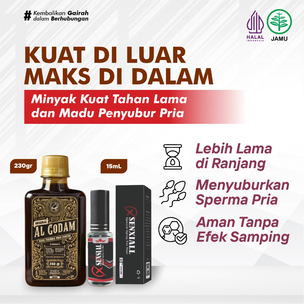Paket Minyak & Madu Stamina Penyubur Pria Suplemen Zuriat Penyubur Sperma & Kuat Tahan Lama