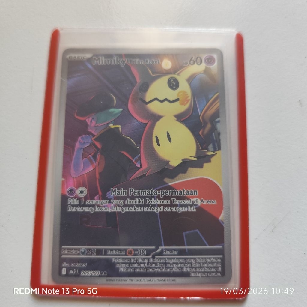 pokemon mimikyu tim roket ar tcg