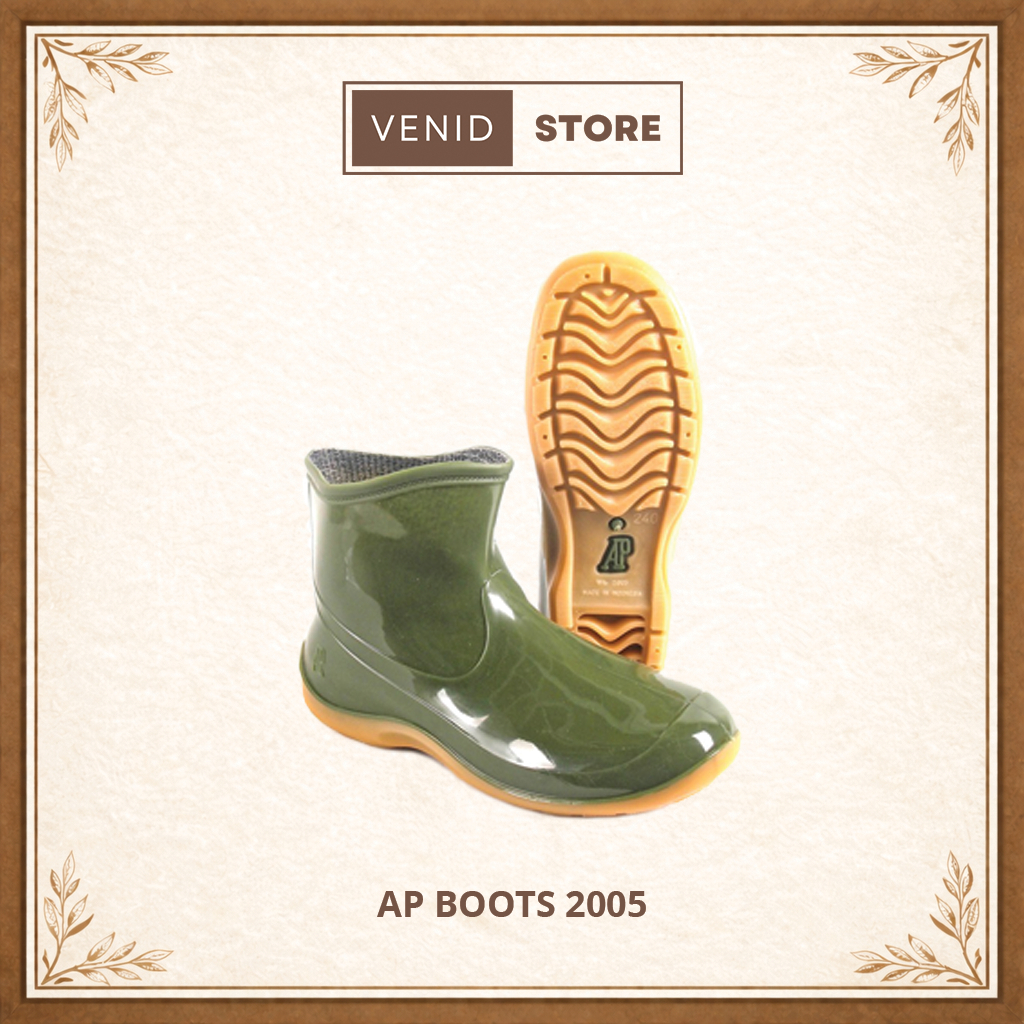AP Boots 2005 Hijau - Sepatu Boot PVC Wanita