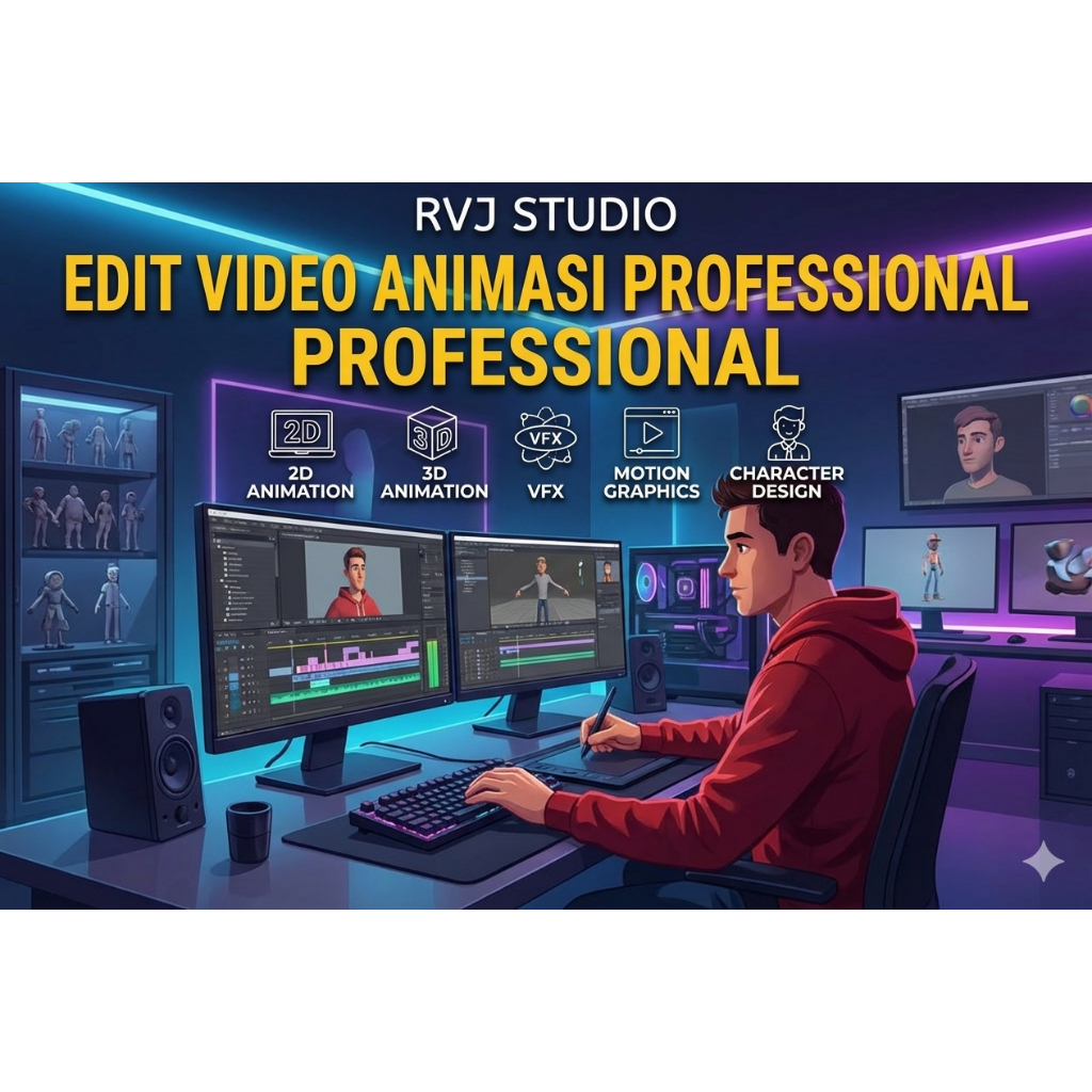 Edit Video Animasi Professional Fast