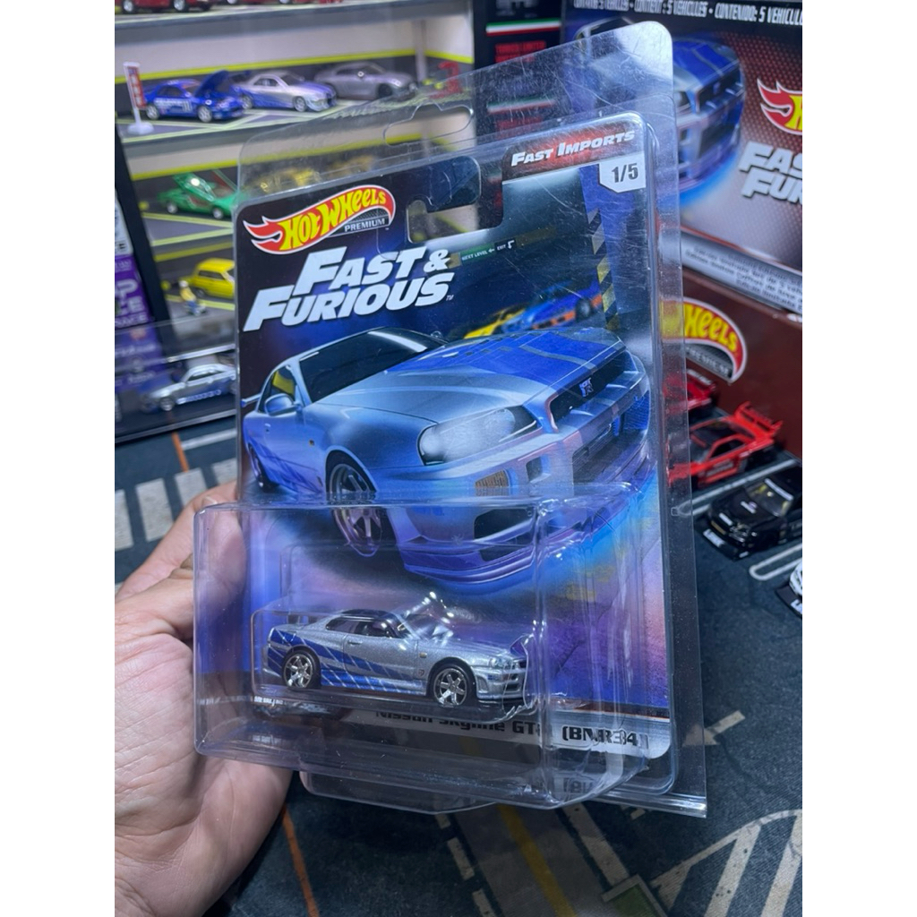 BUBBLE PECAH Hotwheels Premium Nissan Skyline GTR BNR34 R34 2 Fast & Furious Imports