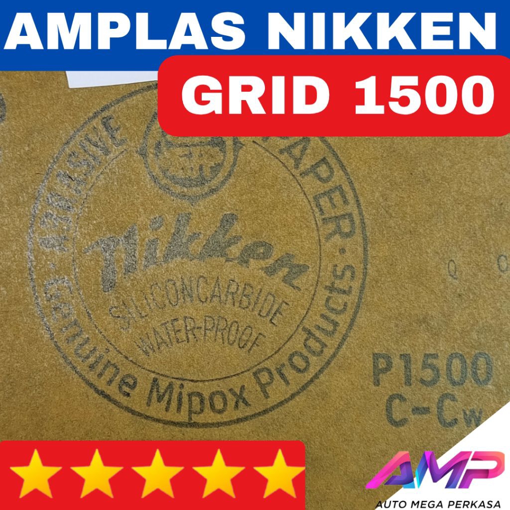 AMPLAS KERTAS LEMBARAN NIKEN   NIKKEN 1500 HALUS PALEMBANG ORIGINAL JAPAN