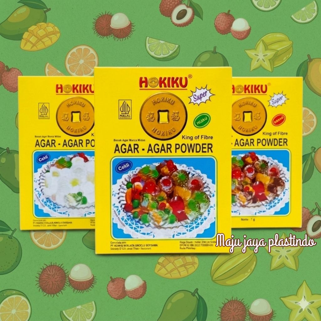 ( HARGA GROSIRAN ) JELLY AGAR-AGAR HOKIKU 1BOX/ 12PCS AGAR-AGAR POWDER HOKIKU