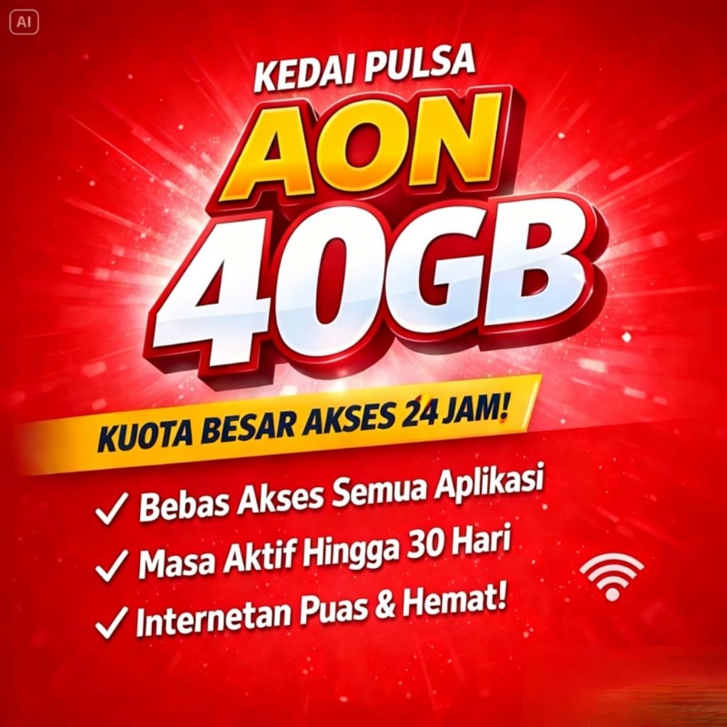 PAKET TRI AON 40GB +12 MENGIKUTI MASA AKTIF KARTU