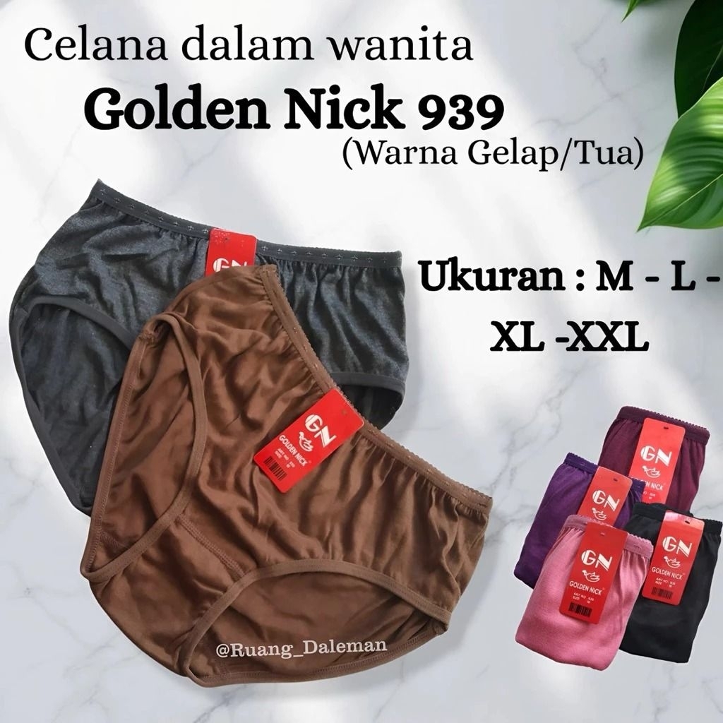 Cd Goldenick 939 Warna Gelap Cd GN Katun Wanita M L XL XXL