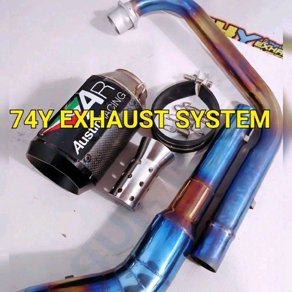 1Cylinder FullSystem PNP Tinggal Pasang Austin Racing carbon for Motor sport: Ninja mono R15v2v3v3 x