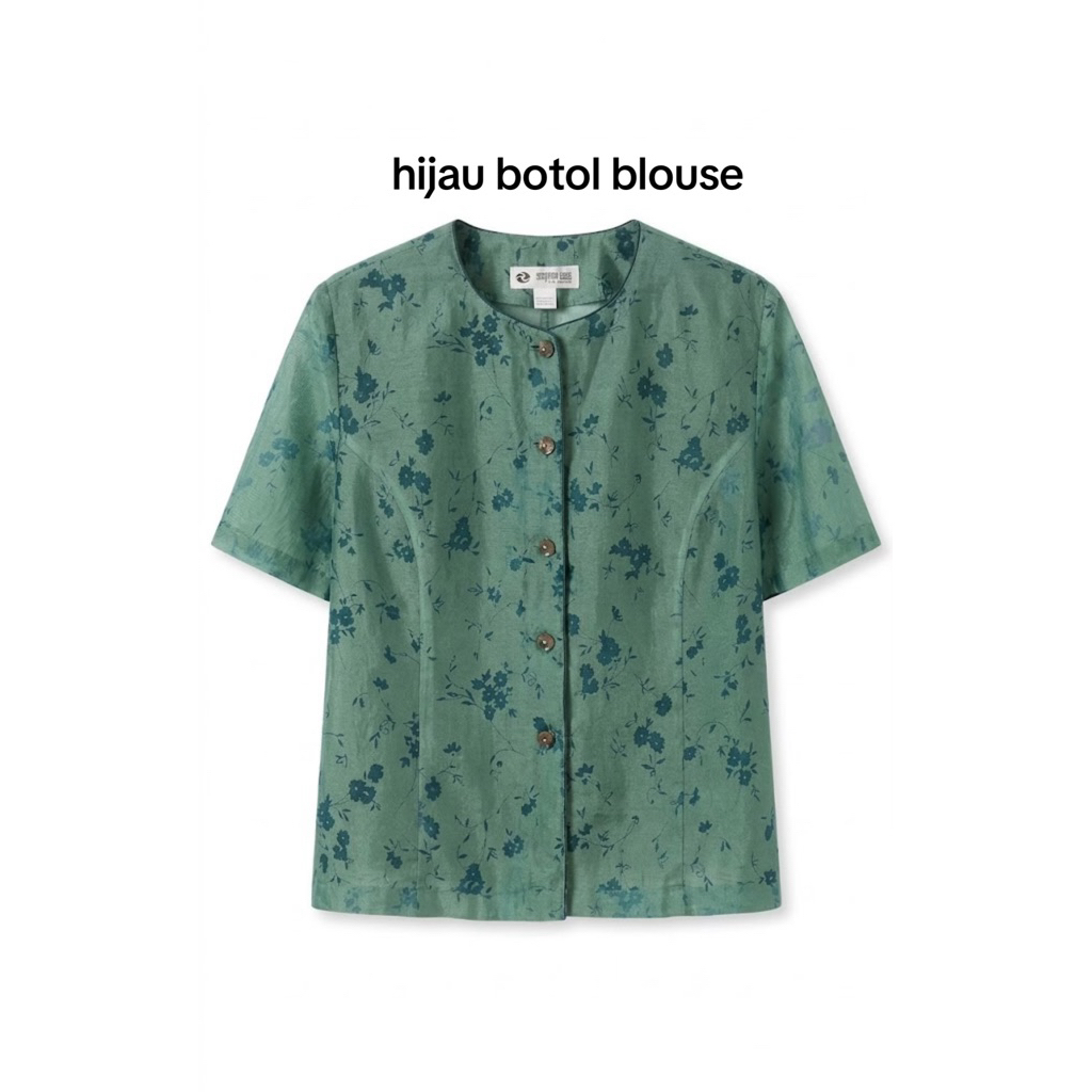 blouse hijau botol
