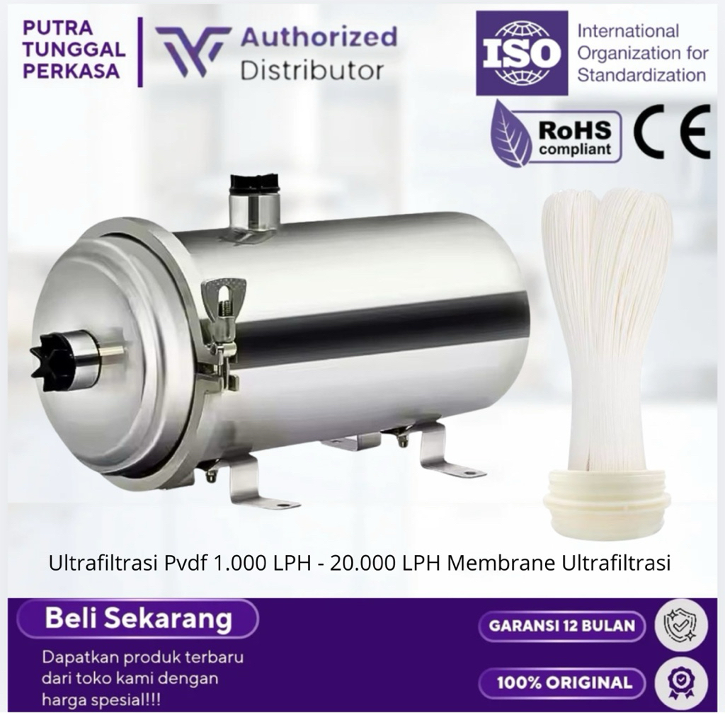 PVDF UF 10000 LPH ULTRAFILTRASI 10.000LPH ULTRAFILTRASI MEMBRANE PVDF