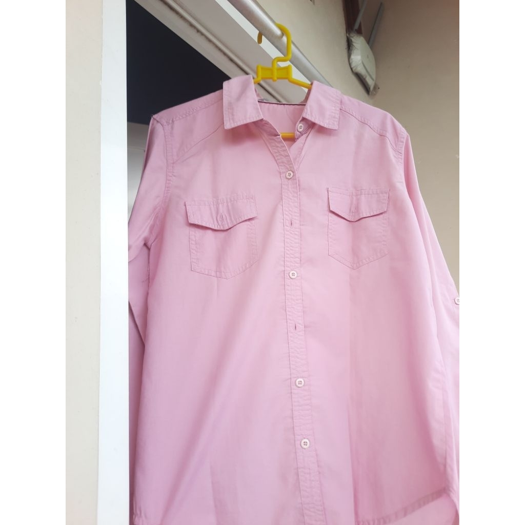 Diesel House kemeja wanita Pink Preloved like new