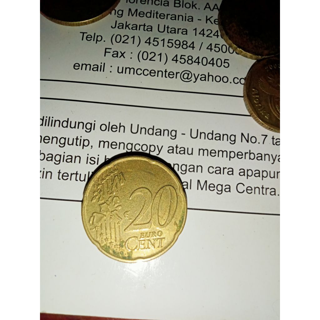 koin 20 euro Tahun 2004