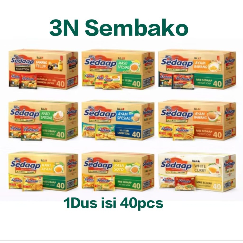 MIE SEDAP 1 DUS ISI 40PCS