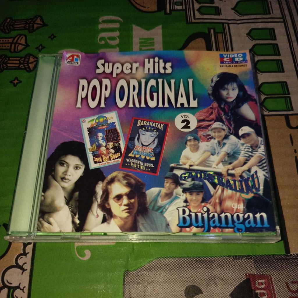 VCD SUPER HITS POP ORIGINAL VOL 2 VARIOUS ARTIST POPPY MERCURY BARAKATAK ABIEM NGESTI SALEEM IKLIM