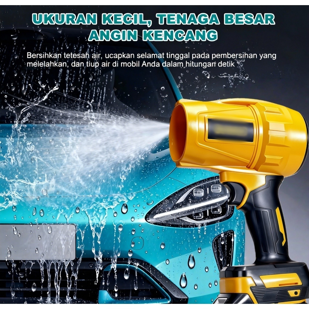 Cordl Ess Blower 96v Mini Portable Cordless 2 Baterai  Blower Angin Blower  Angin Kencang Jet Blower