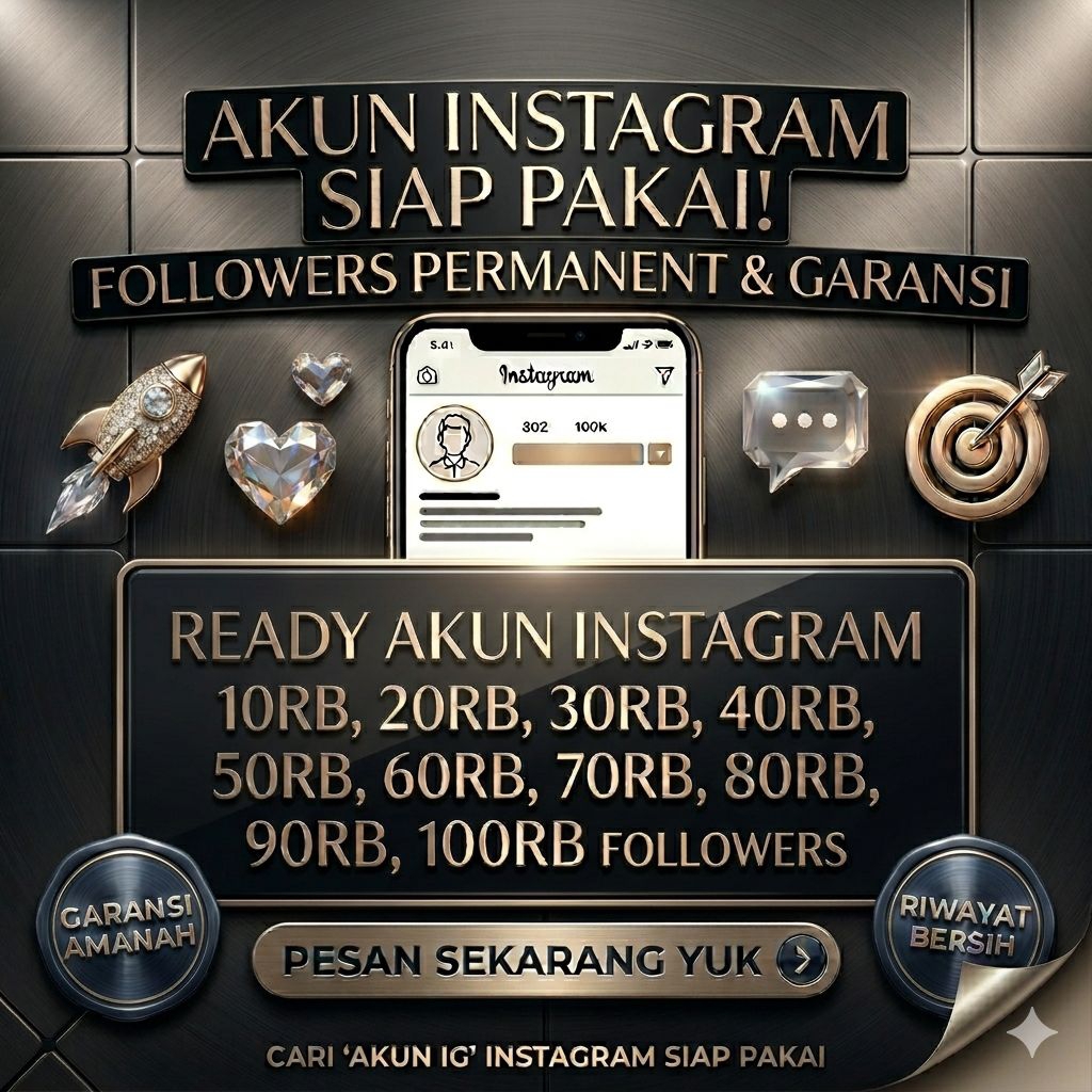 AKUN IG/INSTAGRAM AKTIF SIAP PAKAI REAL PERMANENT