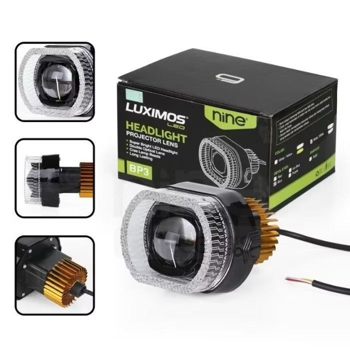 LUXIMOS 40W Lampu 2.5 Inch RGB Mini Pendingin Super Terang Shroud BP3