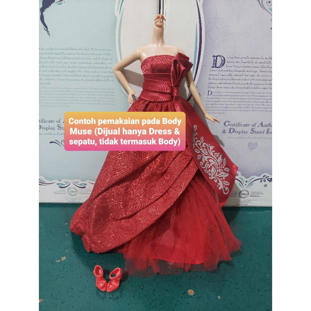 Gaun Barbie Collector Holiday 2012 Asli Mattel Original