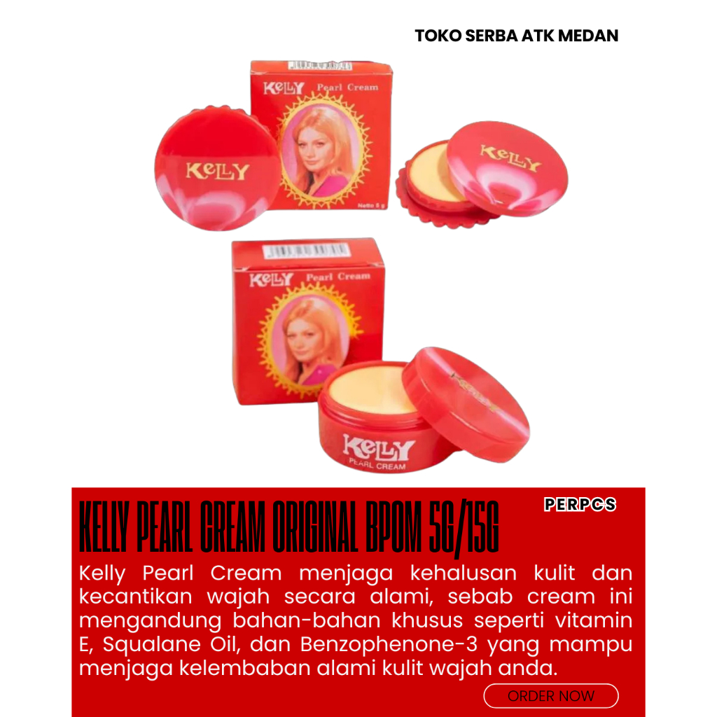 KELLY PEARL CREAM BPOM ASLI 5g / 15g