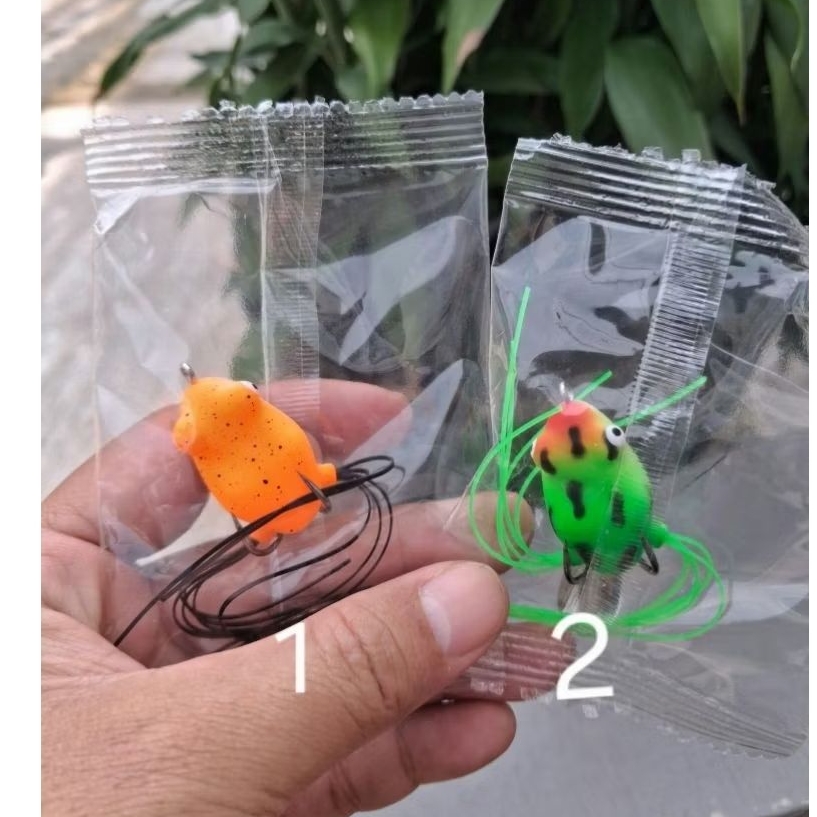 Umpan Kail Pancing Frog Fishing Lure Swimbait 3cm kodok palsu Casting Gabus Toman