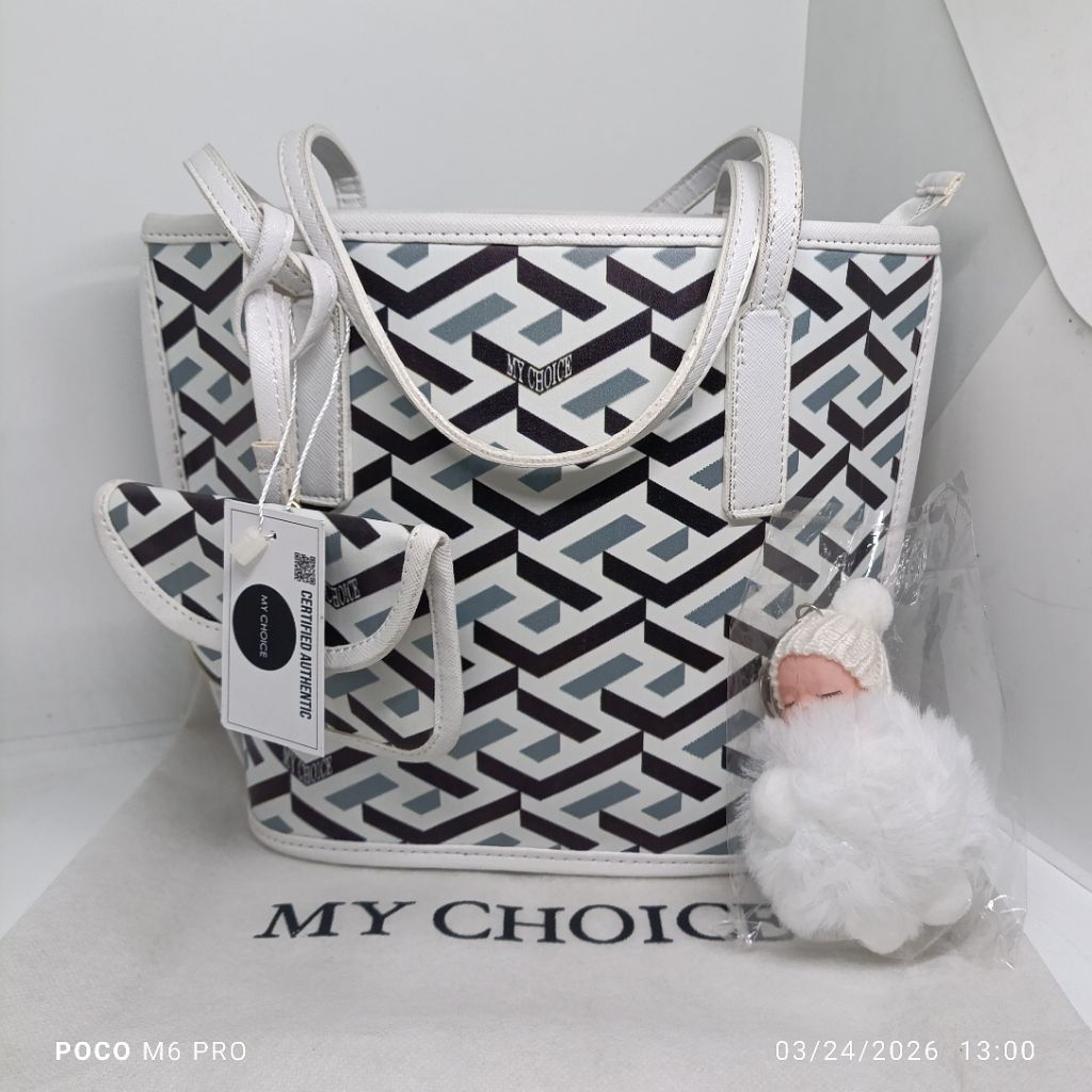 New My Choice Bag Zigzag White Tas Wanita Putih