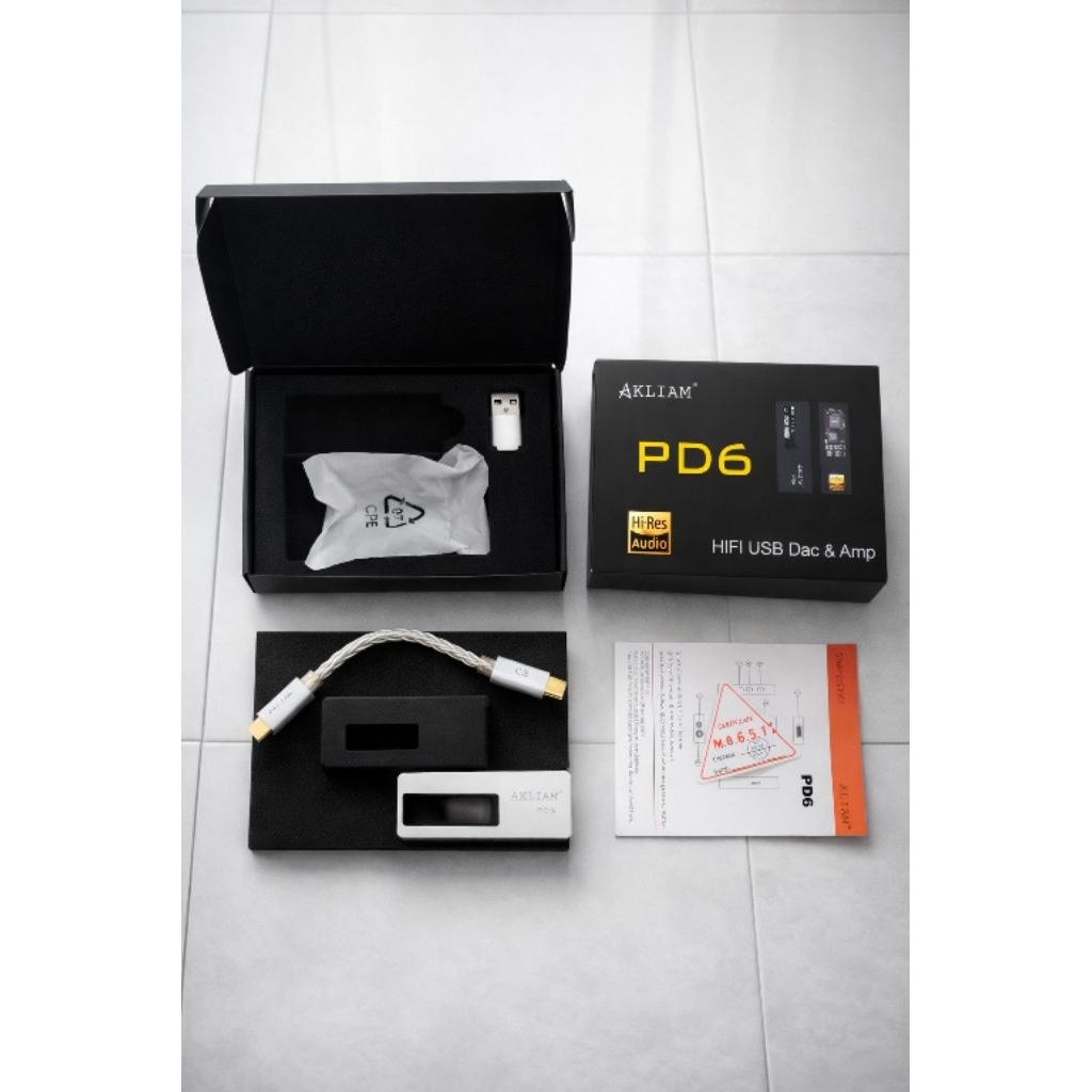Akliam PD6 (Silver) + Akliam C5 (Silver) + Case Akliam PD6