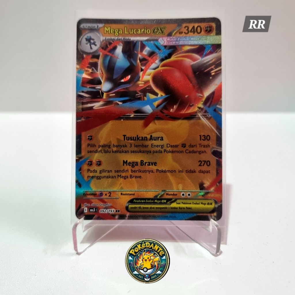 POKEMON Mega Lucario EX 092/193 RR Mega Impian 100% ORIGINAL