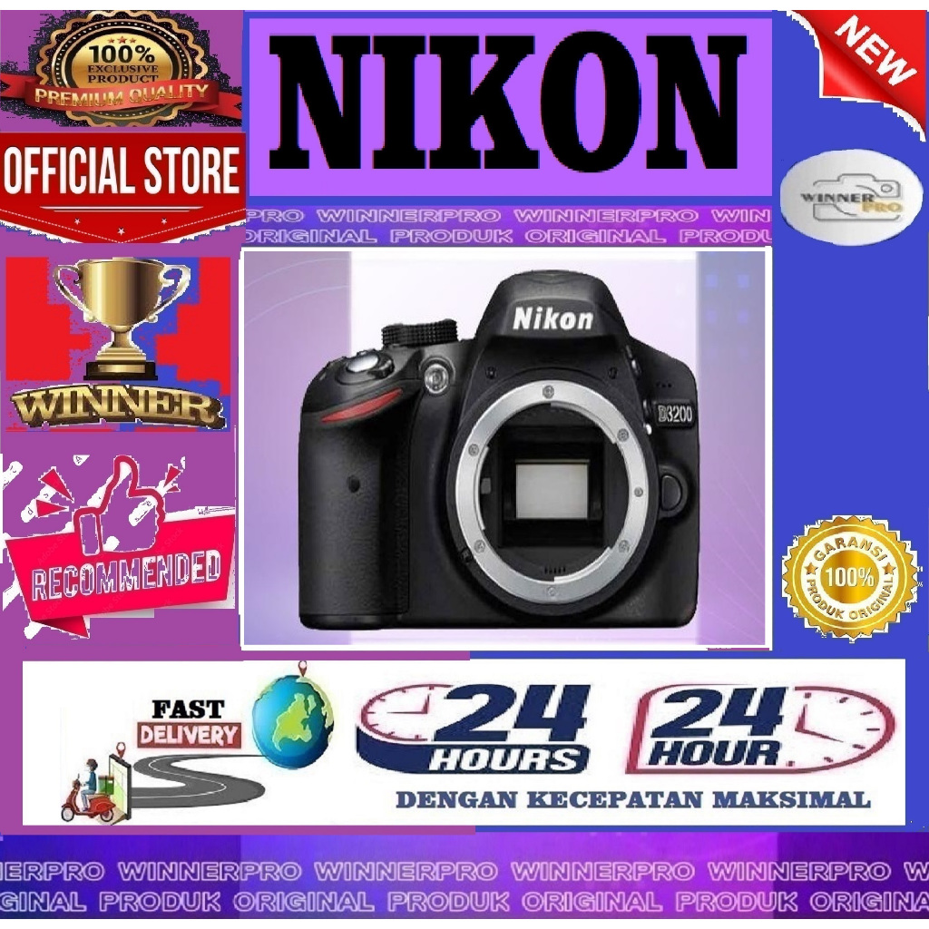 Kamera Nikon D3200 Body Only Garansi 1 Tahun