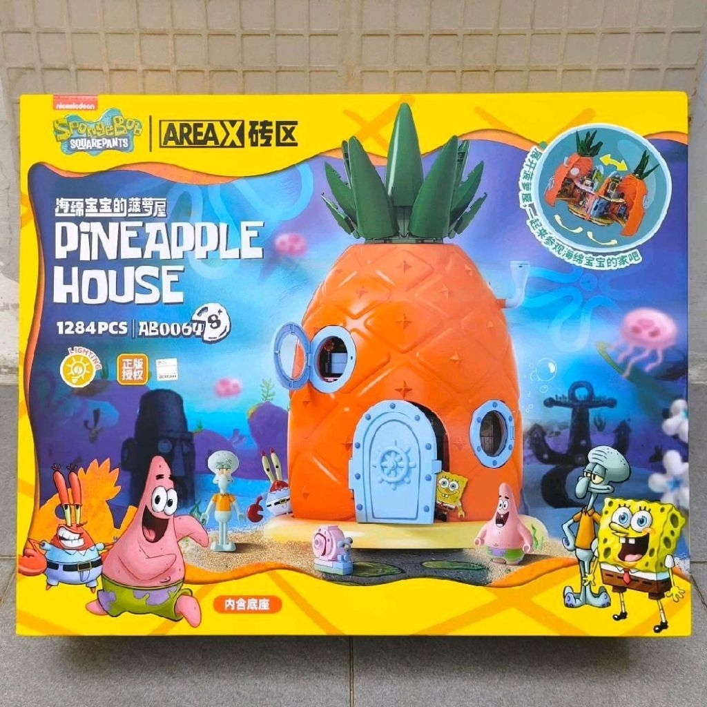 LEGO AREA X BRICKS PINEAPPLE HOUSE SPONGEBOB SQUAREPANTS 1284 PCS AREAX