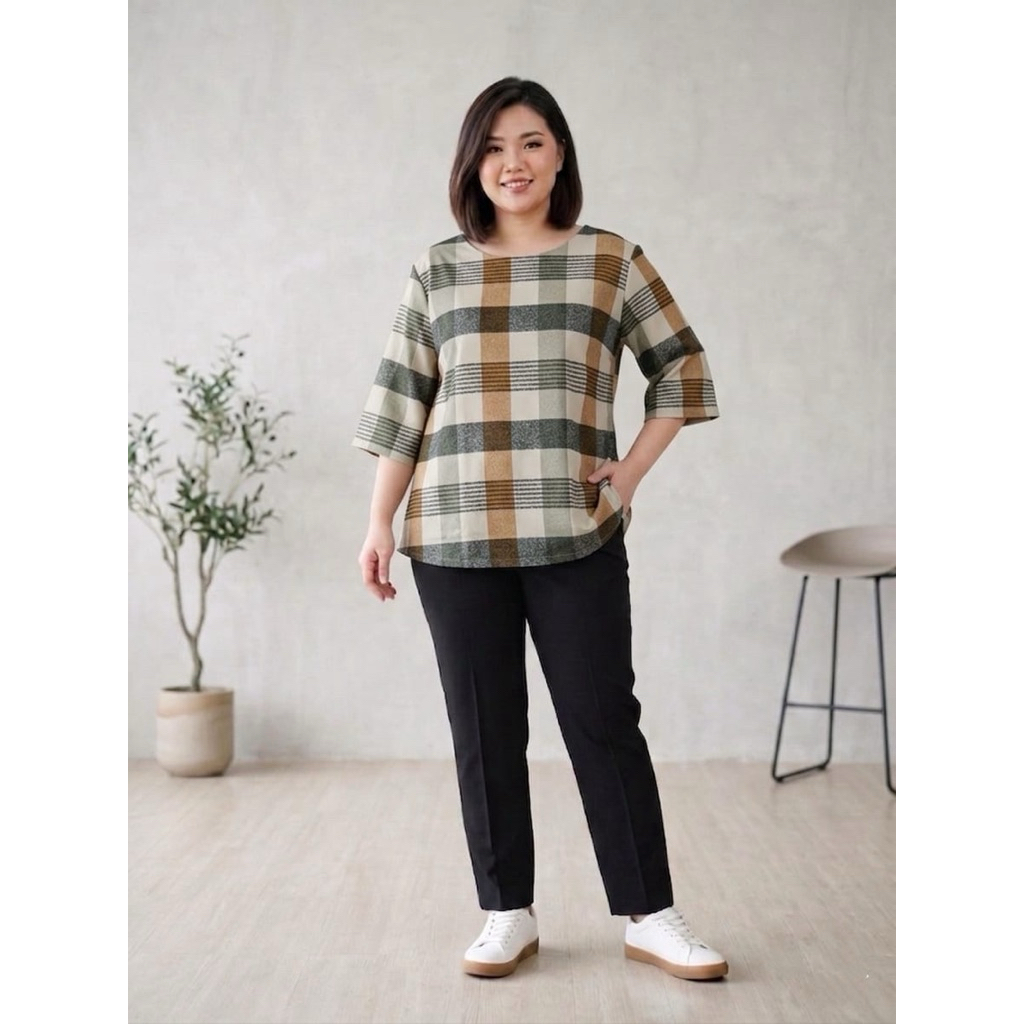 Kaka-Atasan jumbo scuba blouse scuba oversize