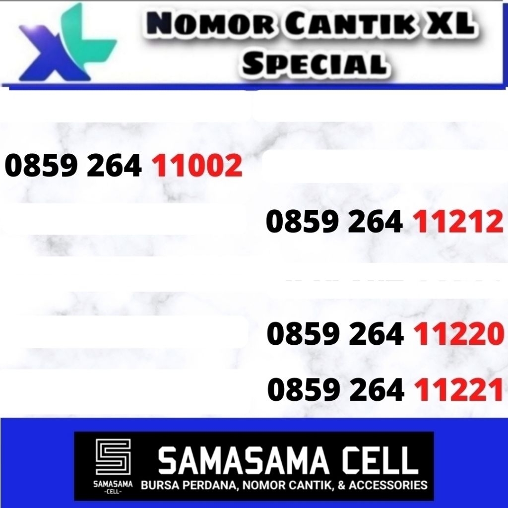 NOMOR CANTIK XL / KARTU PERDANA NOMOR CANTIK XL / NOMER CANTIK XL 4G SUPPORT 5G