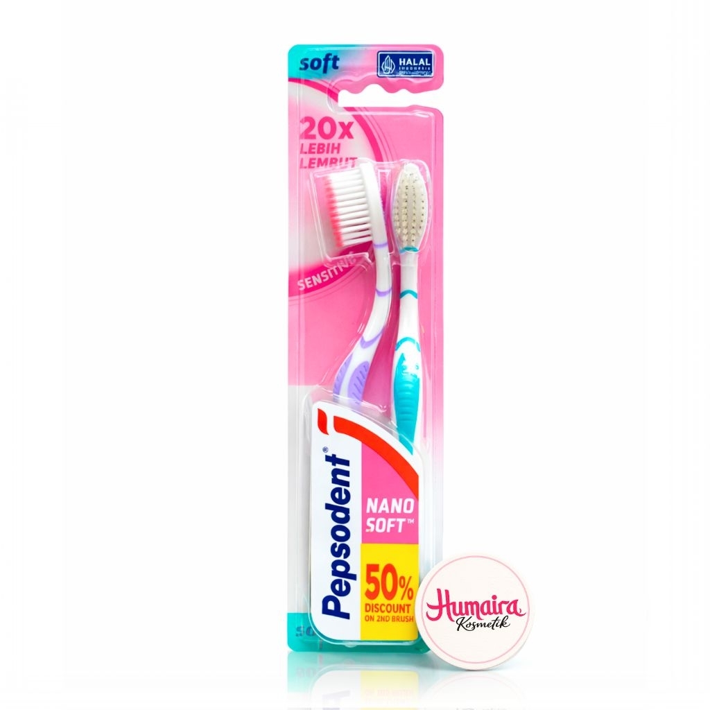 Pepsodent Sikat Gigi Nanosoft Sensitive Isi 2