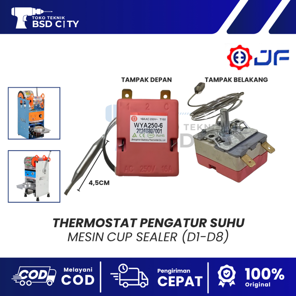 Thermostat Cup Sealer D1 D8 JF Matrix Termostat Mesin Cup Sealer Pengatur Suhu