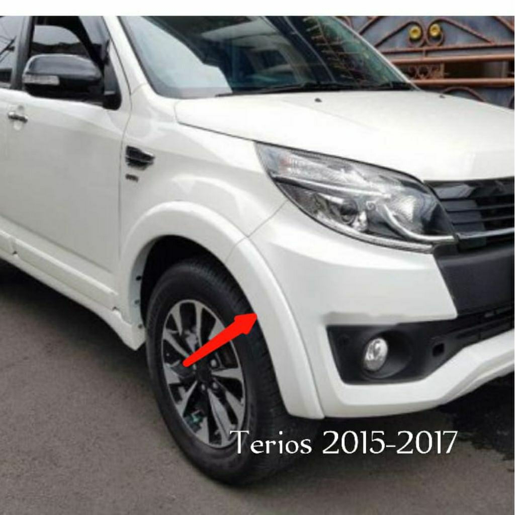 over fender terios bagian bemper depan 2012-2017