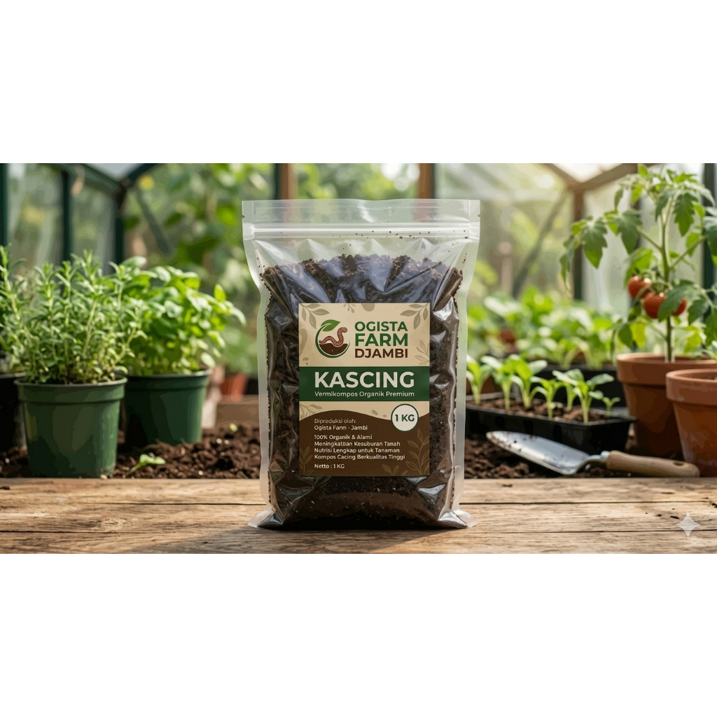 Kompos Bekas Cacing Fermentasi Alami pupuk kascing - vermikompos 1 KG