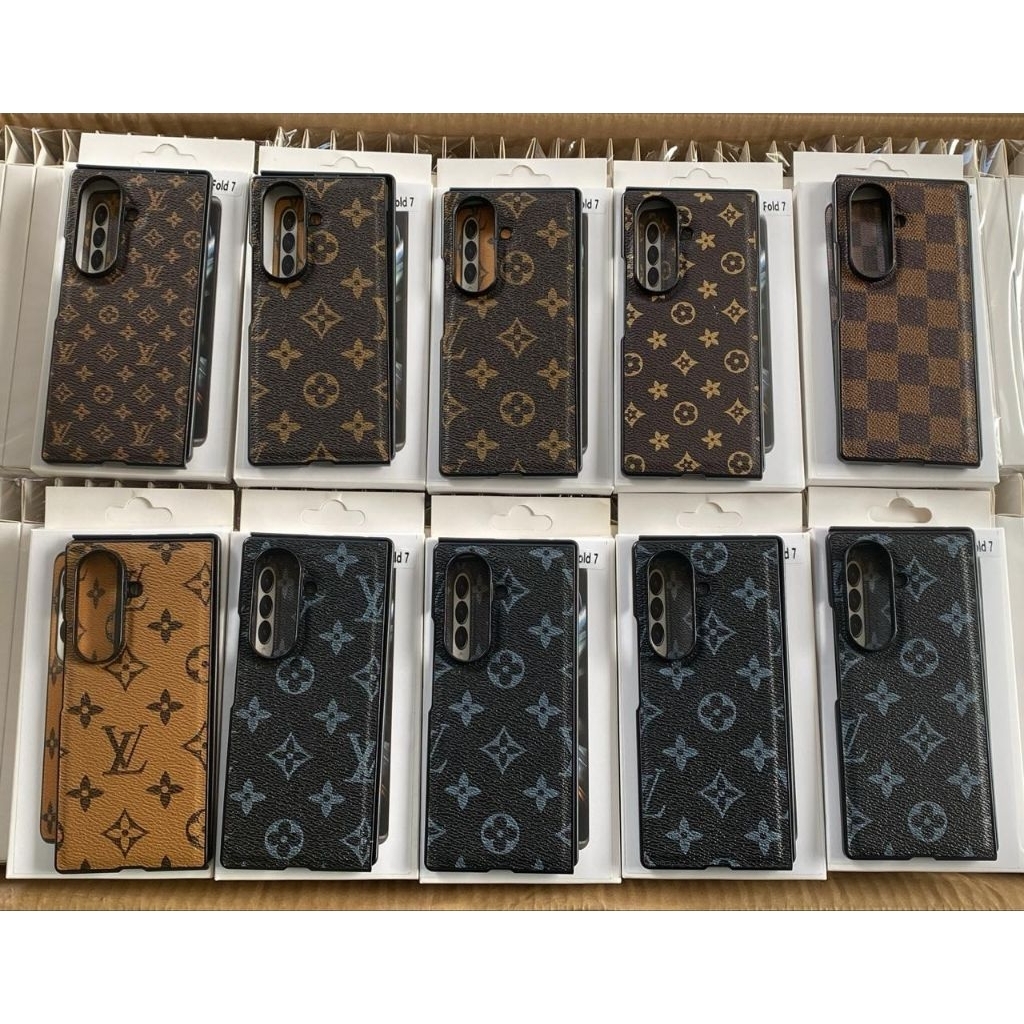 CASE EMBOS LEATHER LV SAMSUNG Z FOLD 6, 7 & Z FLIP 6, 7