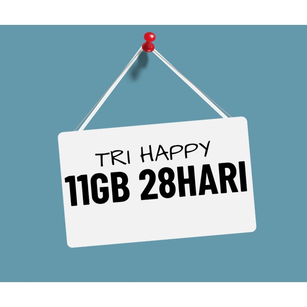 voucher paket data tri happy 11gb / kuota internet tri