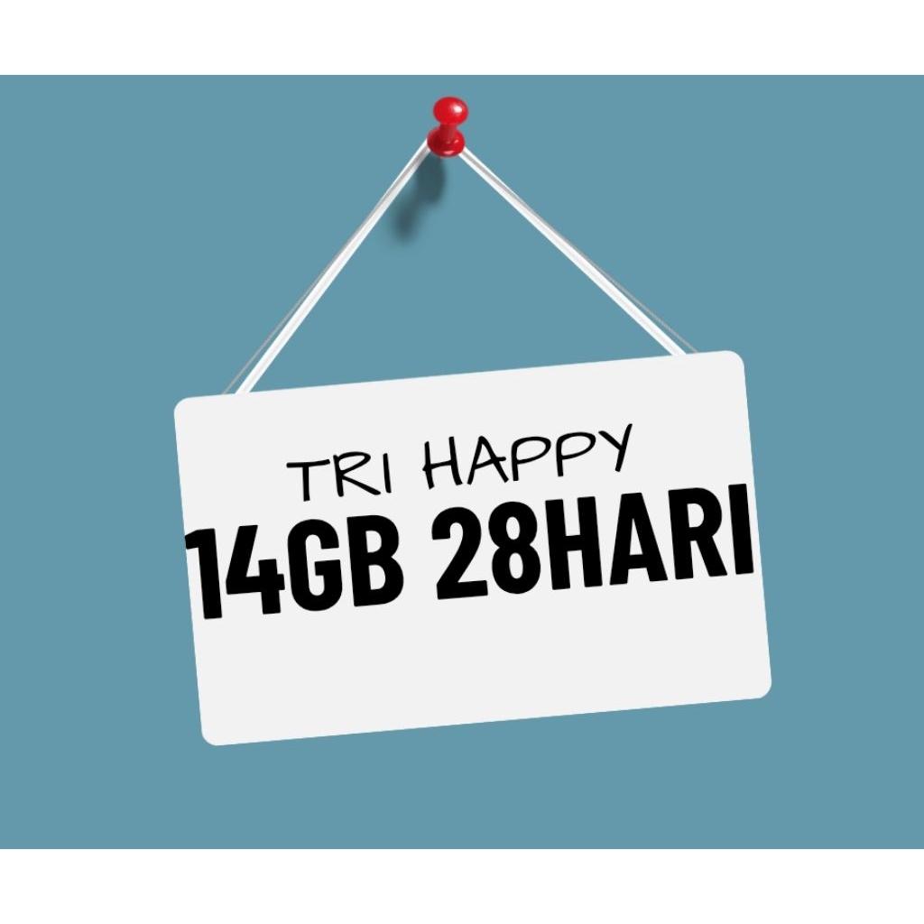 voucher paket data tri happy 14gb / kuota internet tri
