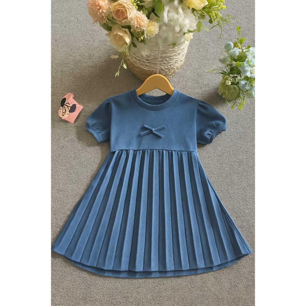 Dress Bludru Anak Perempuan - Dress Bludru Anak Perempuan Usia 3-7 Tahun