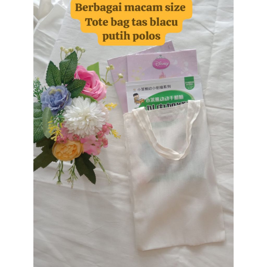 Tote bag blacu putih polos