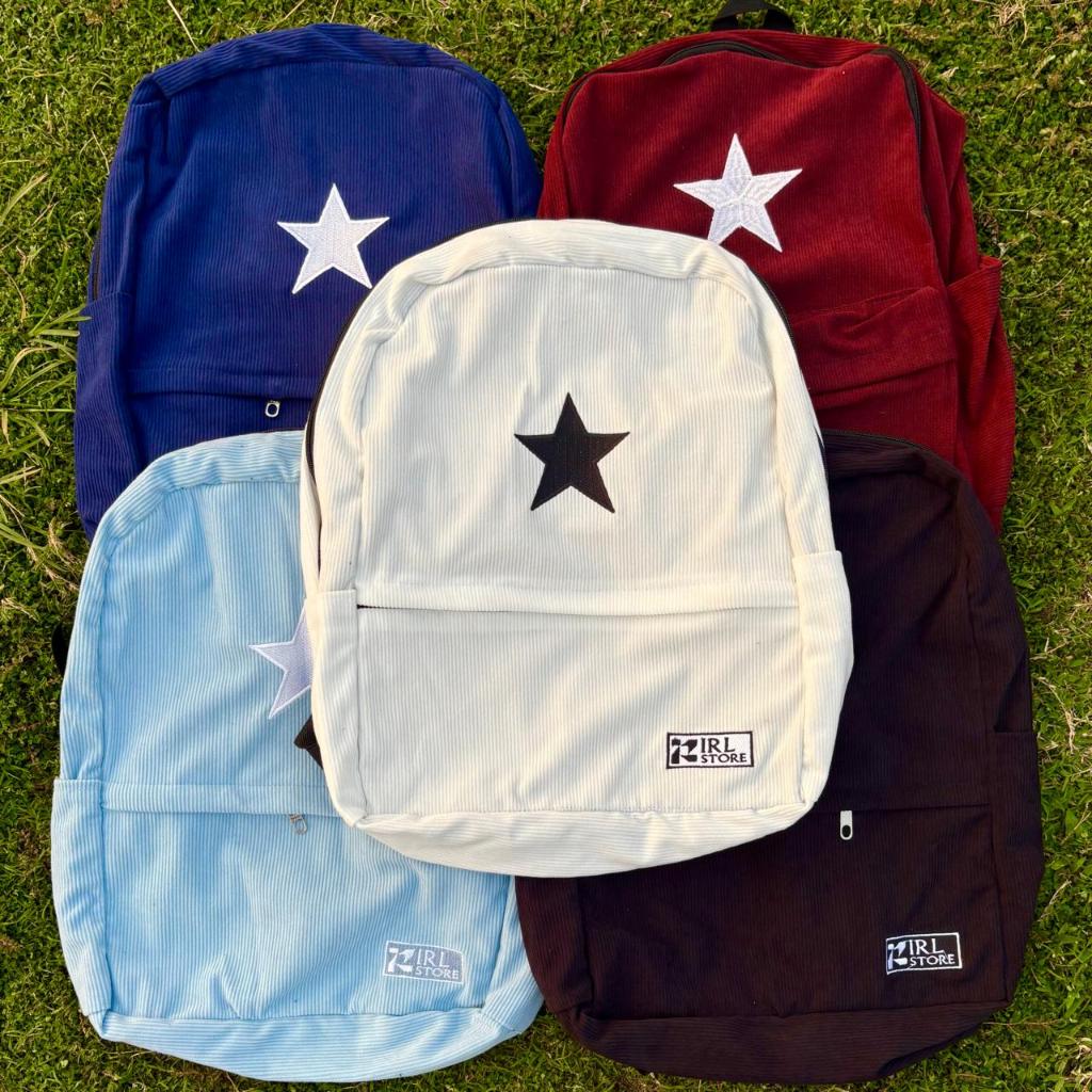 TAS RANSEL SEKOLAH STAR CORDUROY BACKPACK CORDUROY PRIA WANITA || TAS LAPTOP CORDUROY