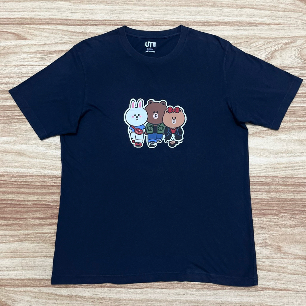 T-Shirt UNIQLO UT x Line Friends Navy Blue (L)